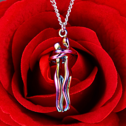 Couple Hug Necklace Valentine's Day Gifts for Couple-Jessemade AU