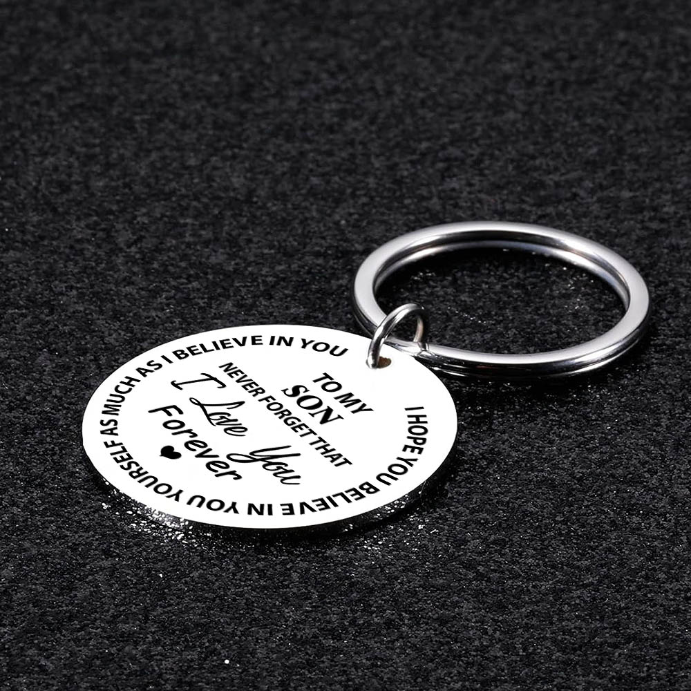 To My Son & Daughter Keyring Custom Photo Keychain "Never Forget That I Love You Forever" Personalised Gifts For Kids-Jessemade AU