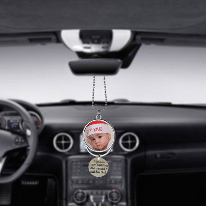 Personalised Photo Ornament I Have an Angel Watching Over Me Car Hanging Gifts-Jessemade AU