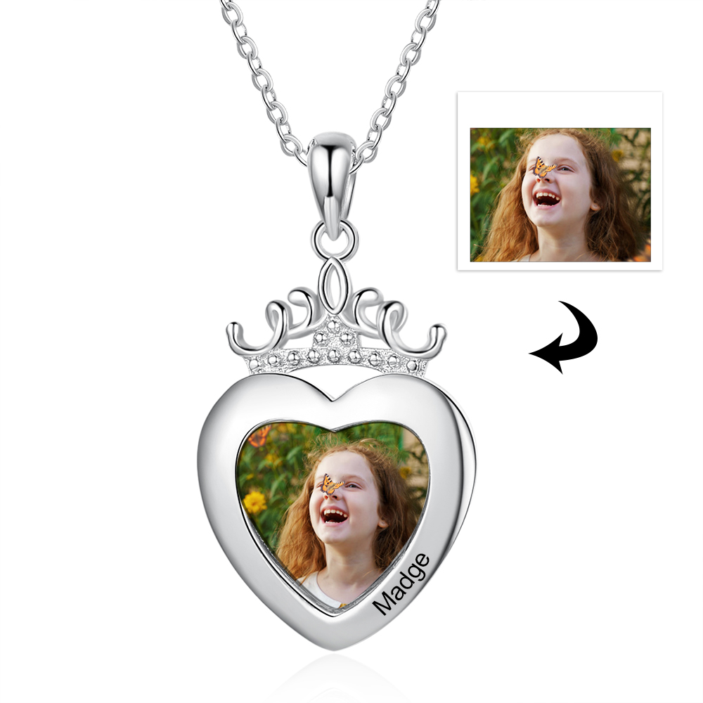 Personalised Heart Photo Necklace Custom Picture Necklace Gifts For Her-Jessemade AU