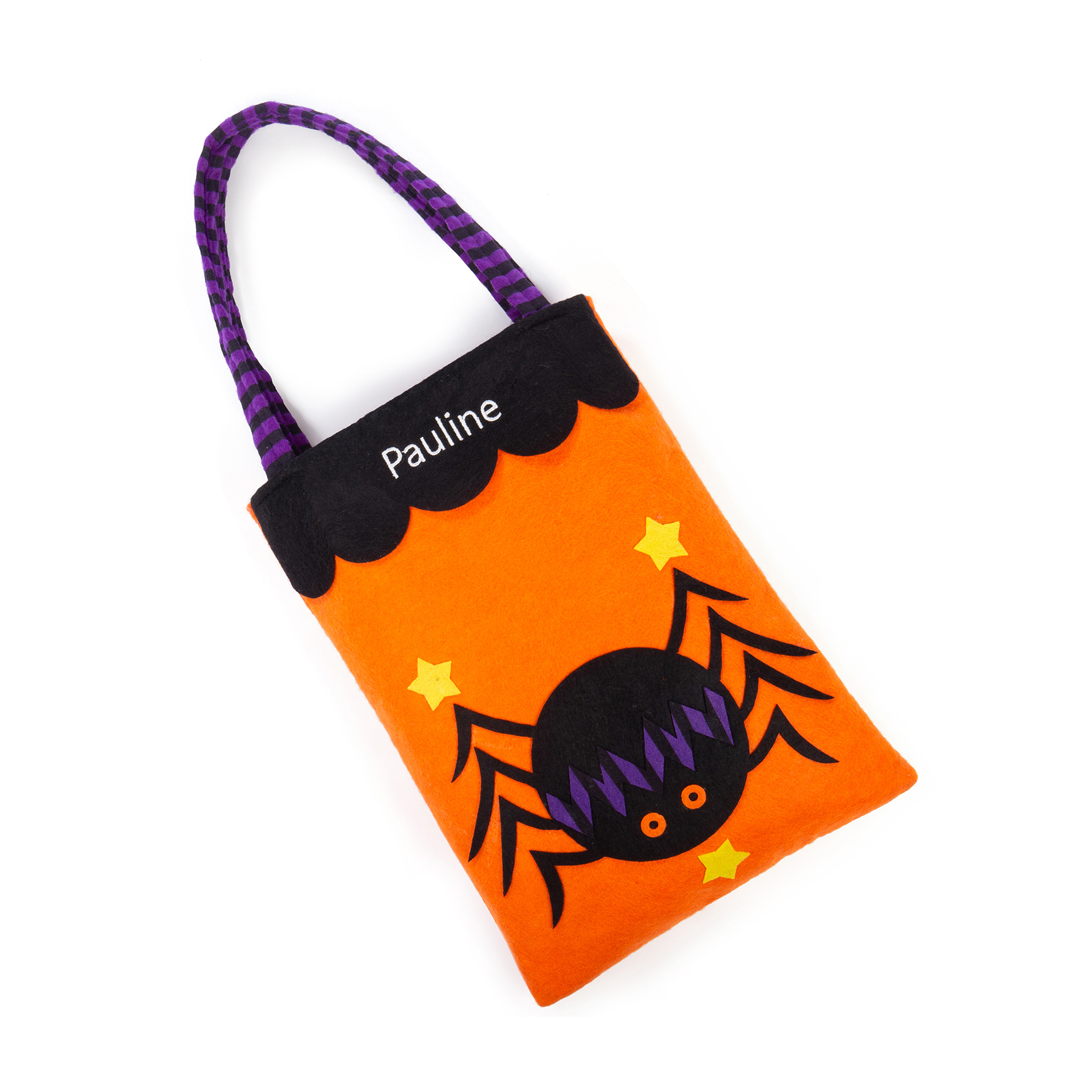 Personalised Halloween Tote Bags Custom 1 Name Tote Bag Halloween Candy Bag for Kids-Jessemade AU