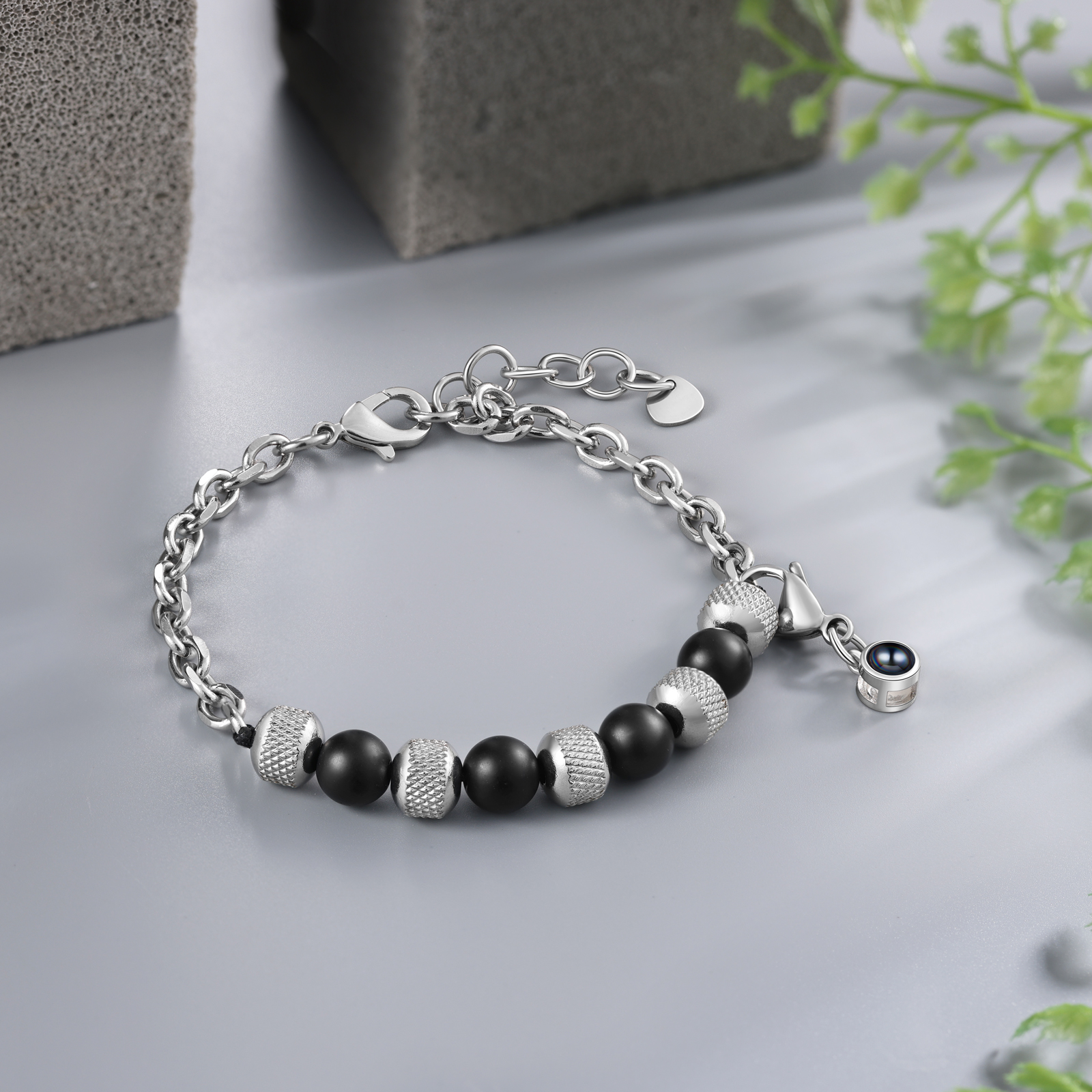 Personalised Projection Bracelet Custom Photo Bracelets Stainless Steel Adjustable Bracelet Creative Gift for Women/Girls-Jessemade AU