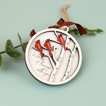 Personalised Cardinals Christmas Ornament "We are always with you" Memorial Ornament Gifts For Family-Jessemade AU