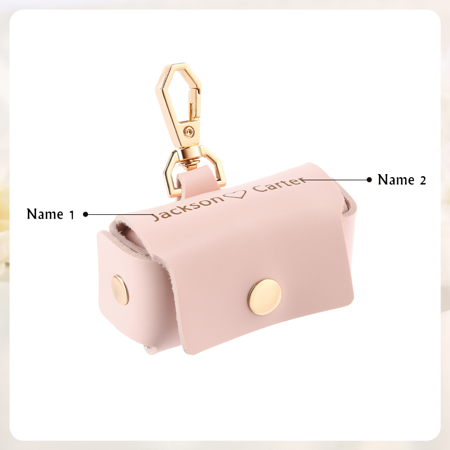 Personalised 2 Names Exquisite Jewelry Box Hold 2 Rings Gift Box Gift Packaging Box-Jessemade AU