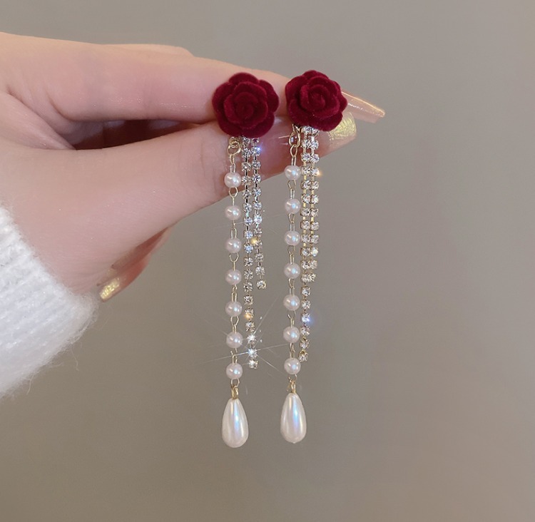 Rose Earrings Birthday Valentine's Day Gifts for Her-Jessemade AU
