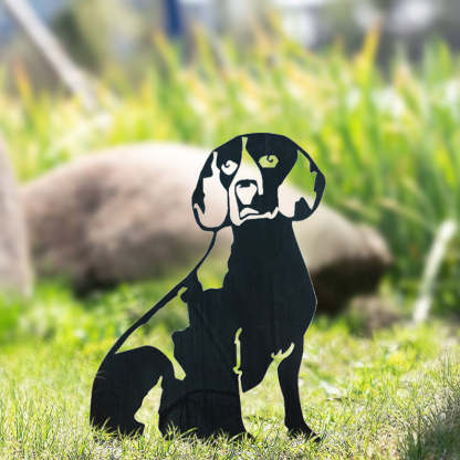 Beagle Metal Dog Silhouette Garden Yard Decoration-Jessemade AU