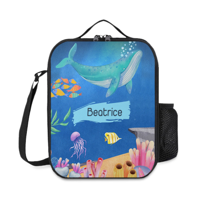 Custom Name Lunch Bag Personalised Underwater World Lunch Box Gifts for Kids-Jessemade AU