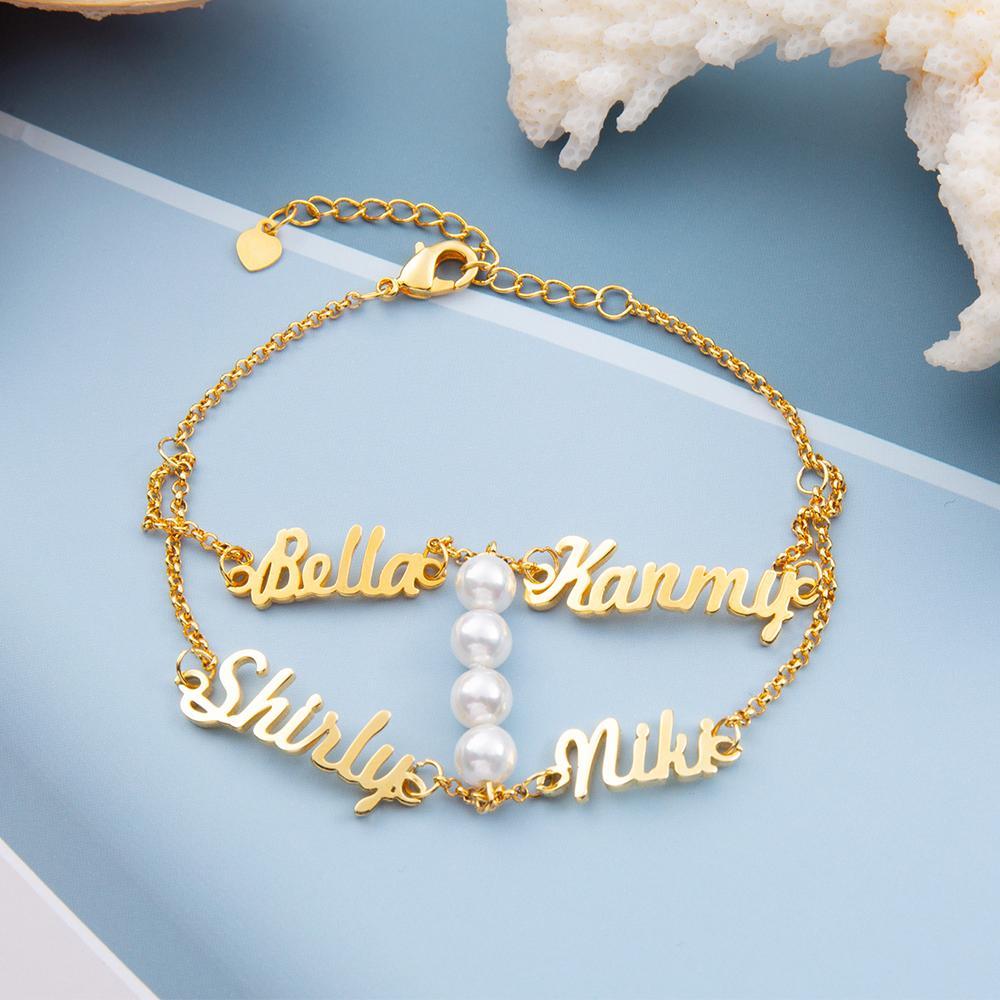 Personalised Bracelet Custom 4 Names Bracelet Gift For Her-Jessemade AU