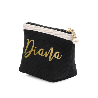 Personalised Name Cosmetic Bag Custom Makeup Bag Zipper Storage Bag Gifts for Ladies Girls-Jessemade AU