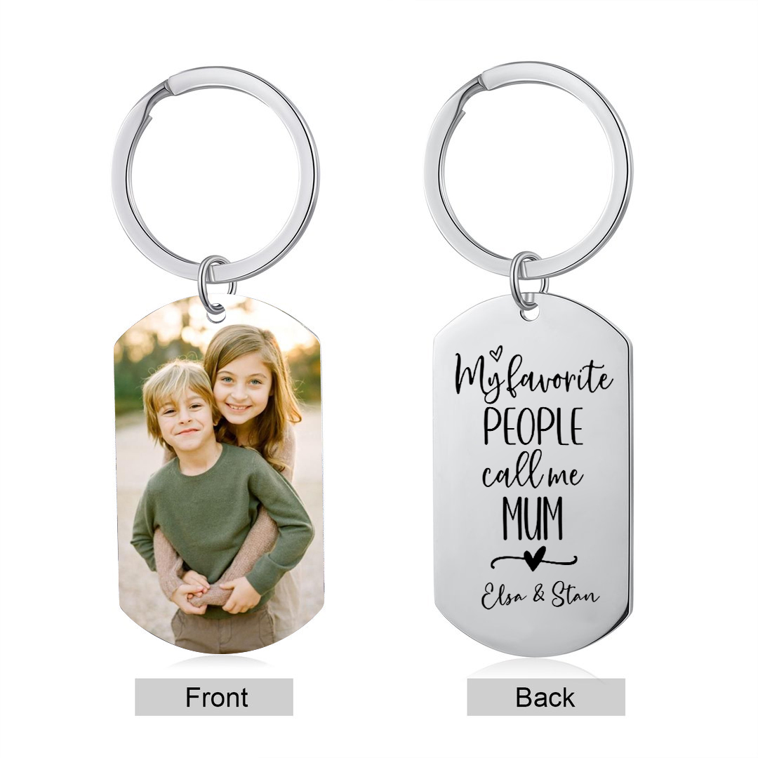 Personalised Mother Photo Keychain My Favourite People Call Me Mum Keyring-Jessemade AU
