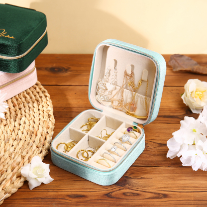 Personalised Name Jewelry Storage Box Custom Travel Jewelry Box Gifts for Ladies Girls-Jessemade AU