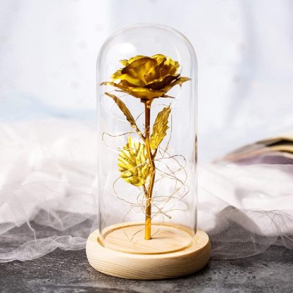 Personalised Eternal Glass Dome Rose Night Light Valentine's Day Gifts For Her-Jessemade AU