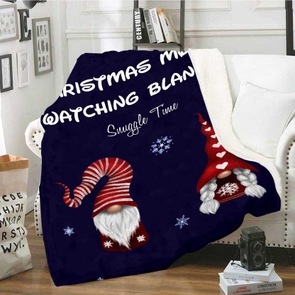 Personalised Christmas Movie Blanket Custom 1 Name Blanket Christmas Gift for Family Friends - Christmas Movie Watching Blanket-Jessemade AU