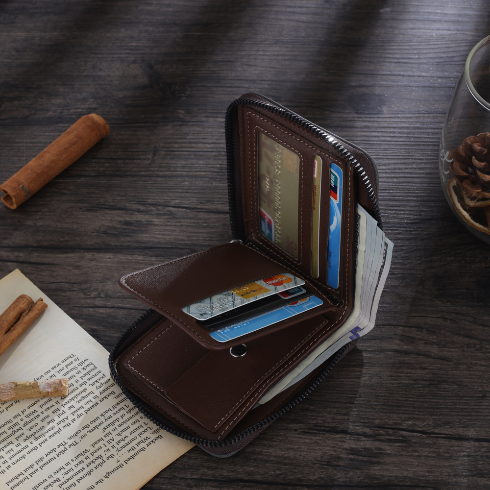 Personalised Leather Wallet Engraved Photo Short Purse Gifts For Men-Jessemade AU