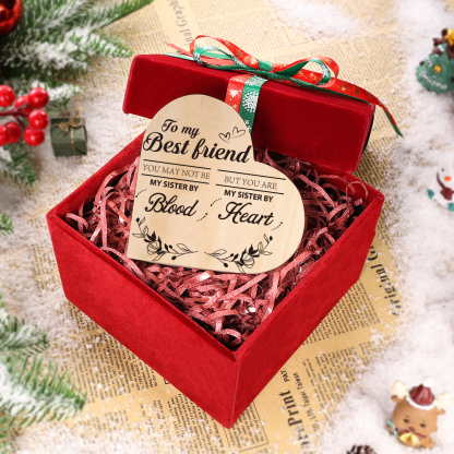 To My Best Friend Wooden Heart Candle Holder "you are my sister by heart."-Jessemade AU