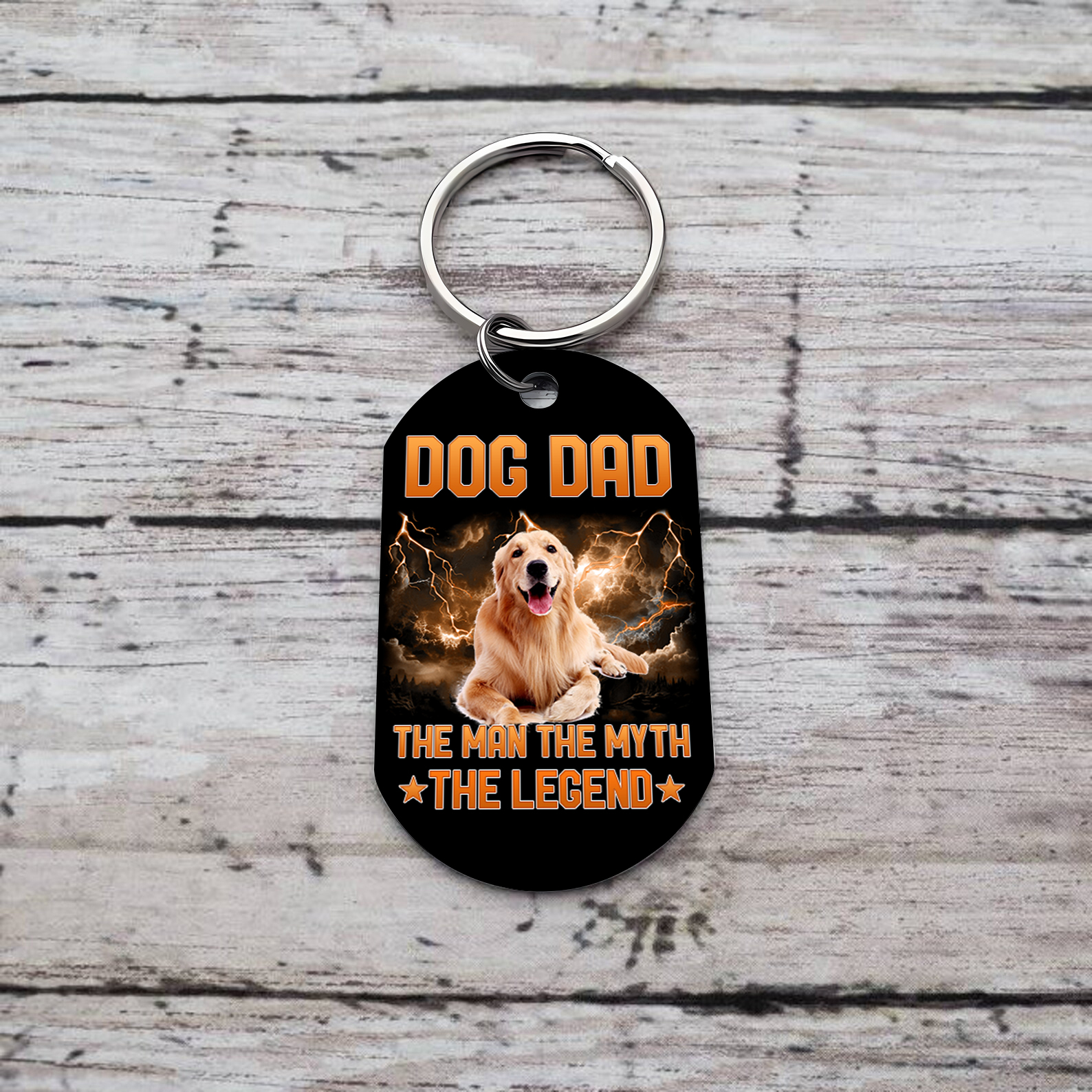 Personalised Photo Dog Dad Keychain Pet Lovers Keychain Gifts for Men - The Man The Myth The Legend-Jessemade AU