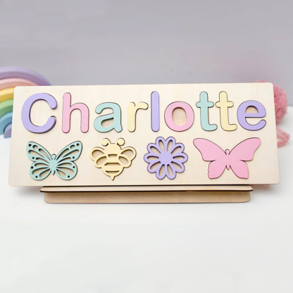 Personalised Kid's Wooden Name Alphabet Puzzle Toy for Toddlers Early Learning Child Toy-Jessemade AU