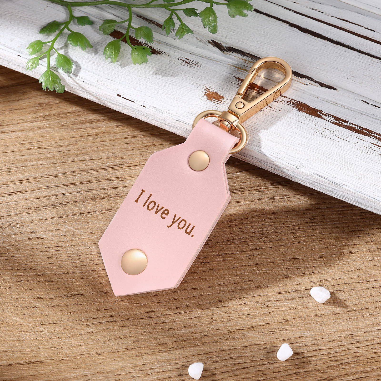 Personalised Photo Keychain Customised with Text Leather Keyring Couple Keychain Gift for Him/her-Jessemade AU