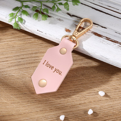 Personalised Photo Keychain Customised with Text Leather Keyring Couple Keychain Gift for Him/her-Jessemade AU