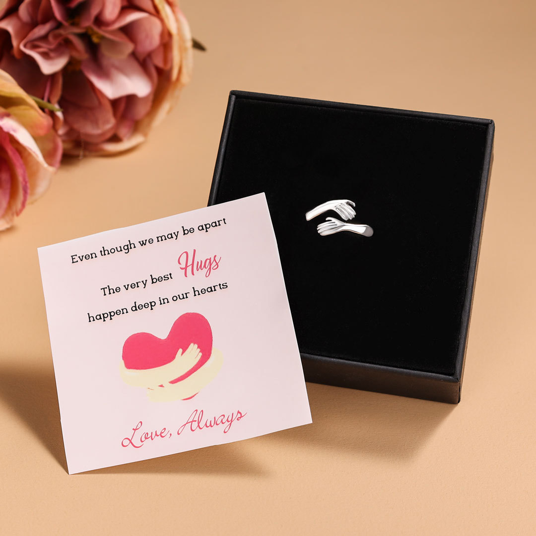 Valentine's Day Gift Hug Ring Couple Love Hugging Rings-Jessemade AU