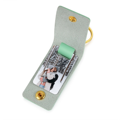 Personalised Photo Keychain Customised with Text Leather Keyring Couple Keychain Gift for Him/her-Jessemade AU