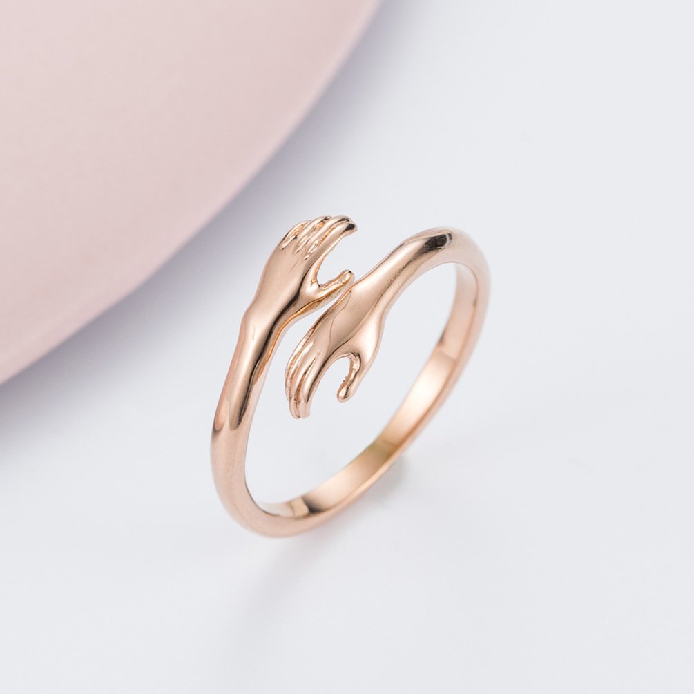 Valentine's Day Couple Hug Ring Love Style Rings Gifts for Women Men-Jessemade AU