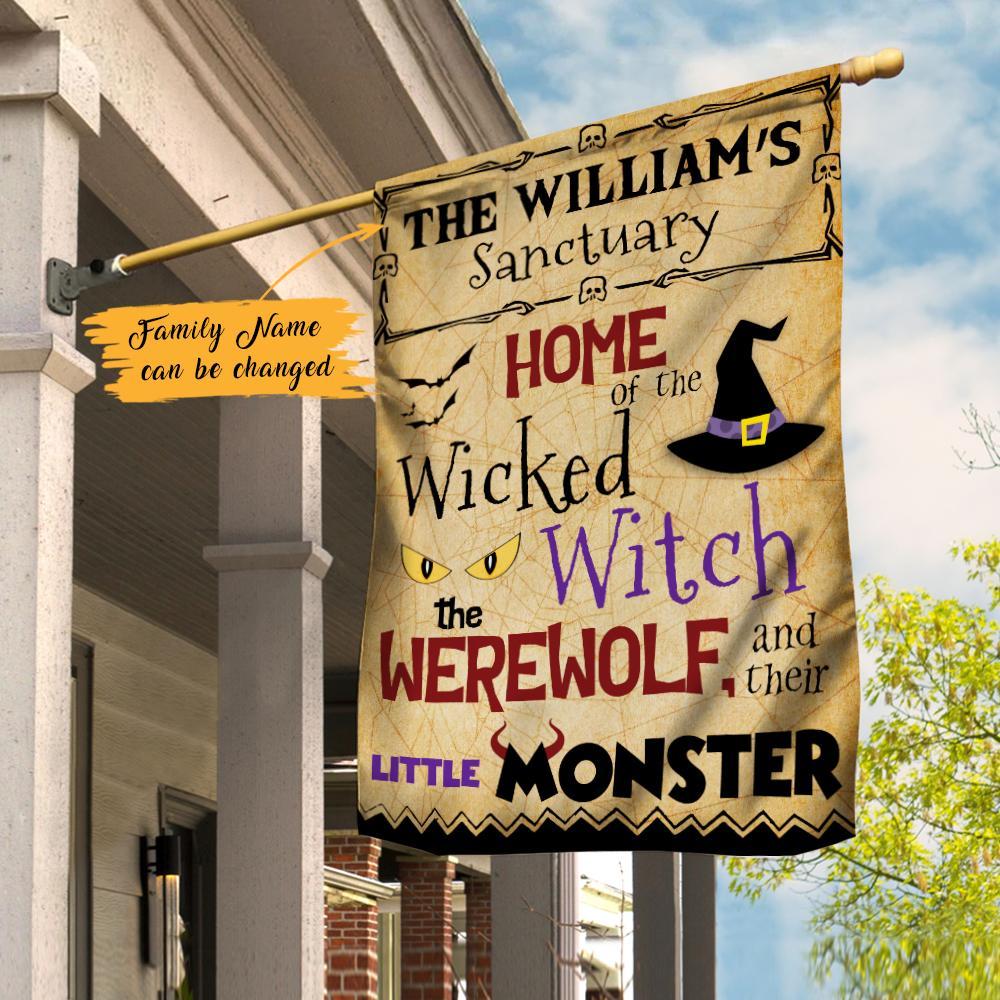Personalised Halloween Family Sanctuary Garden Flag-Jessemade AU