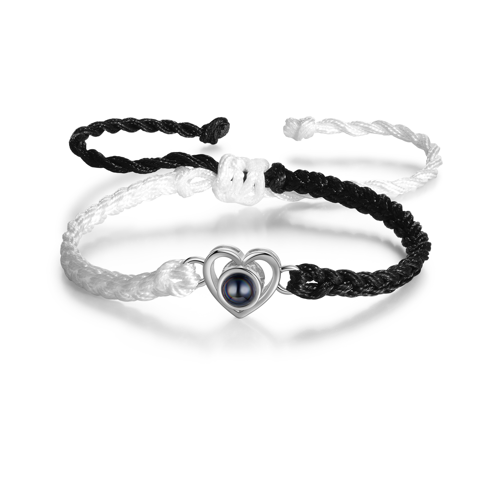 Personalised Heart Projection Bracelet Customised Photo Bracelet Adjustable Bracelet Gift for Couples/Family/Friends-Jessemade AU