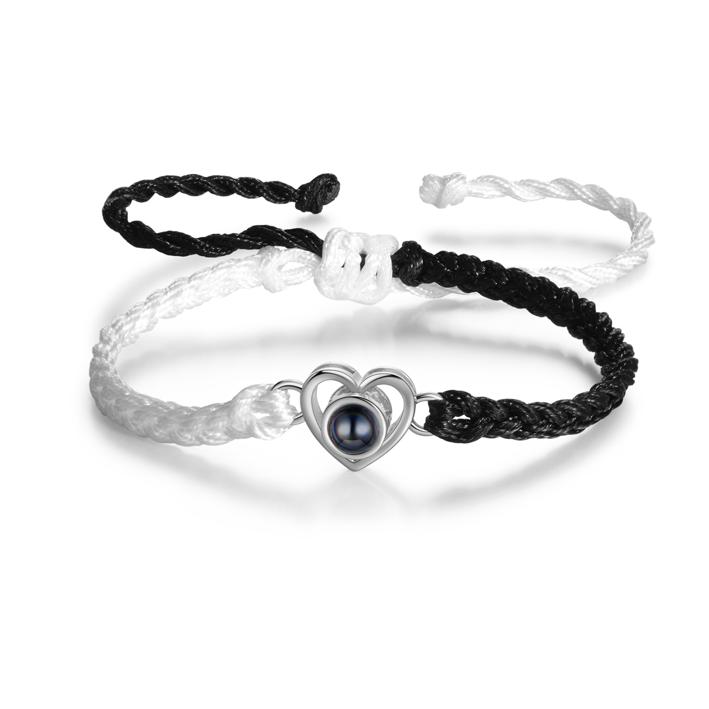 Personalised Heart Projection Bracelet Customised Photo Bracelet Adjustable Bracelet Gift for Couples/Family/Friends-Jessemade AU