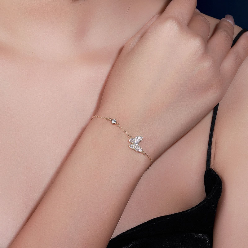 Personalised Wedding Jewelry Set Butterfly Necklace Bracelet Earrings Rings For Best Friends For Mom-Jessemade AU