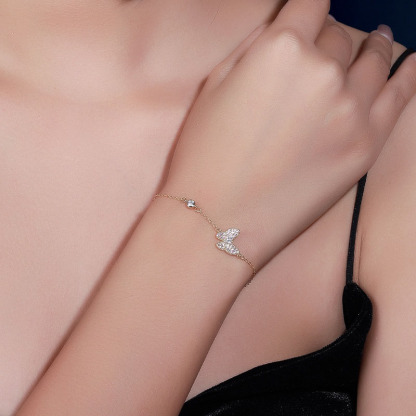 Personalised Wedding Jewelry Set Butterfly Necklace Bracelet Earrings Rings For Best Friends For Mom-Jessemade AU