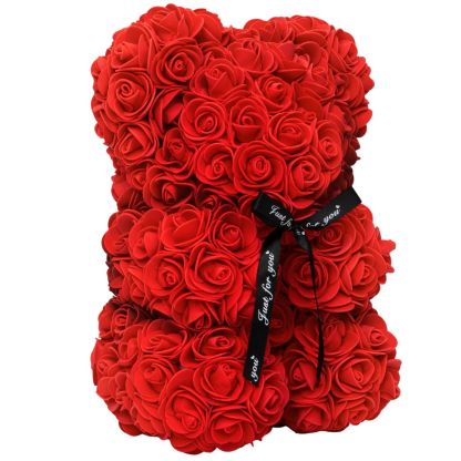 Rose Bear Ornaments Red Bear Valentine's Day Gift for Her-Jessemade AU