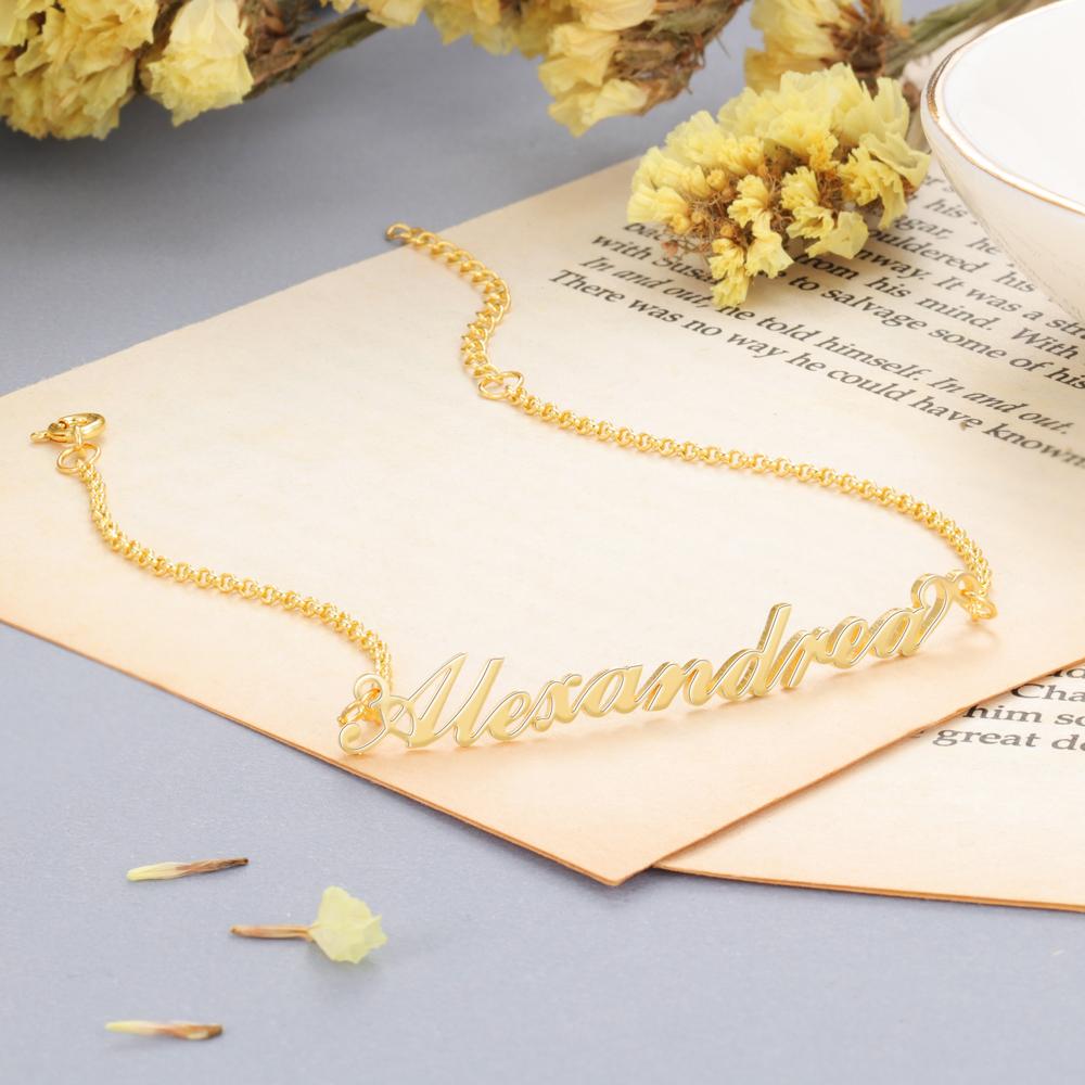 Personalised Bracelet Custom 1 Name Bracelet Gift For Women-Jessemade AU