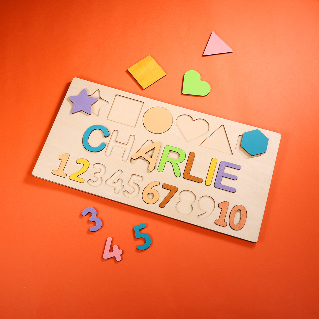 Personalised Kid's Wooden Name Alphabet Puzzle Toy for Toddlers Early Learning Child Toy-Jessemade AU