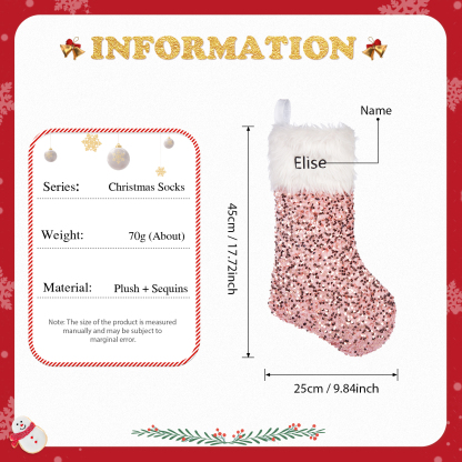 Custom 1 Name Christmas Stockings Ornaments Personalised Christmas Gifts for Family Friends-Jessemade AU