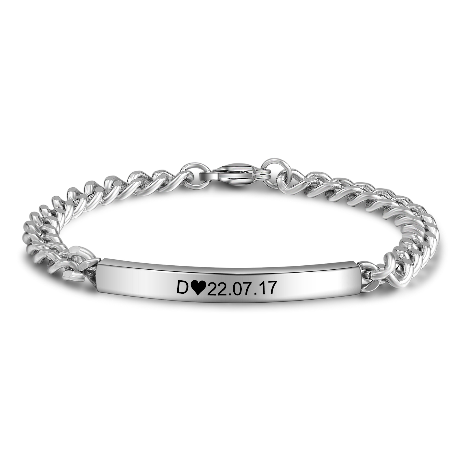 2024 Valentines Day Gifts Personalised Cuban Chain Bracelet Custom Text Women's Bracelet for Her-Jessemade AU