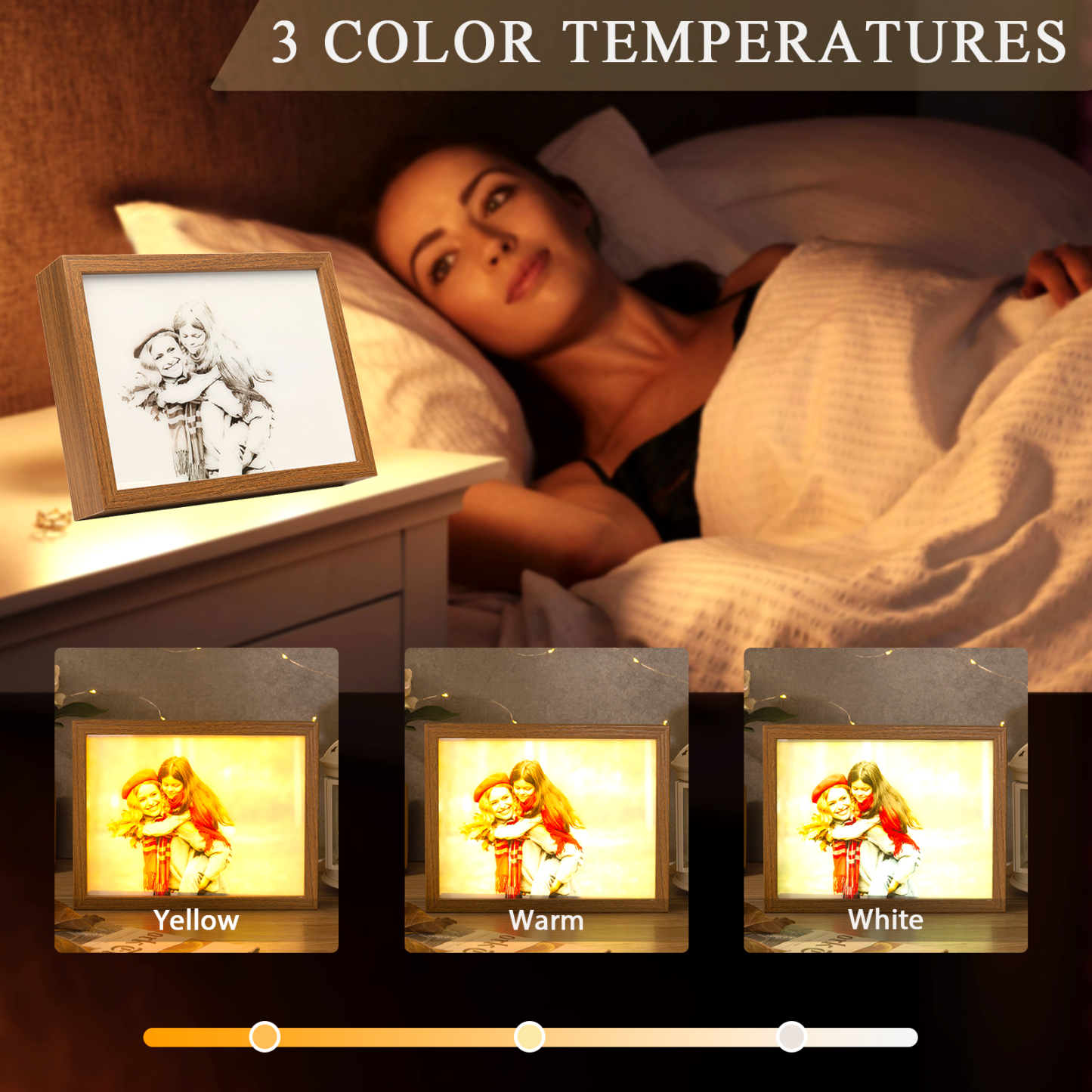 Personalised Photo Frame Night Light Changeable Colour Lamp Home Decor Personalised Gifts for Family Friends-Jessemade AU