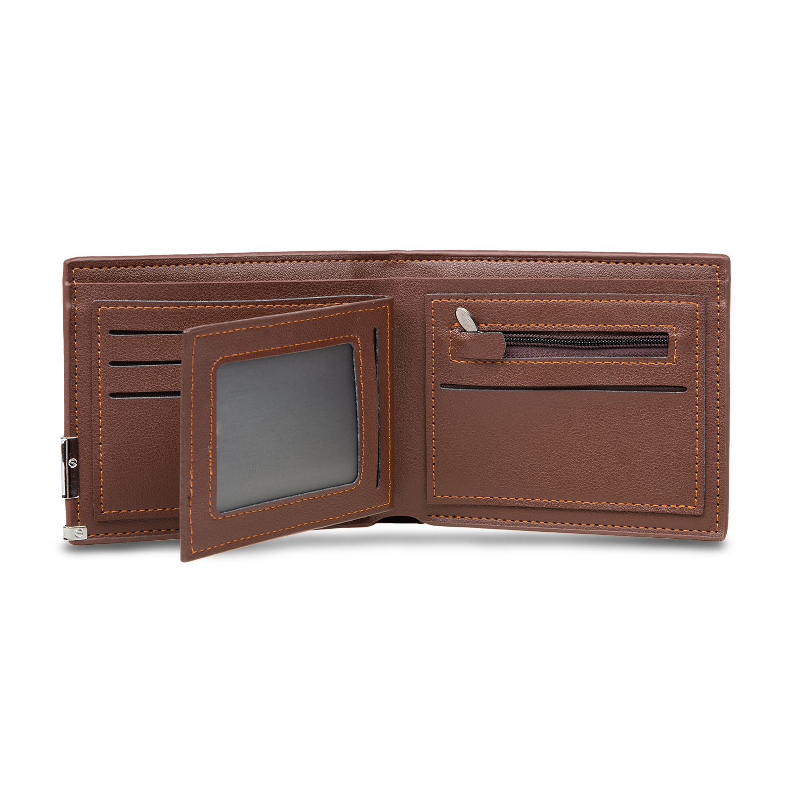 Personalised Leather Wallet Engraved Photo Folding Wallet Short Purse Love Gifts For Him-Jessemade AU