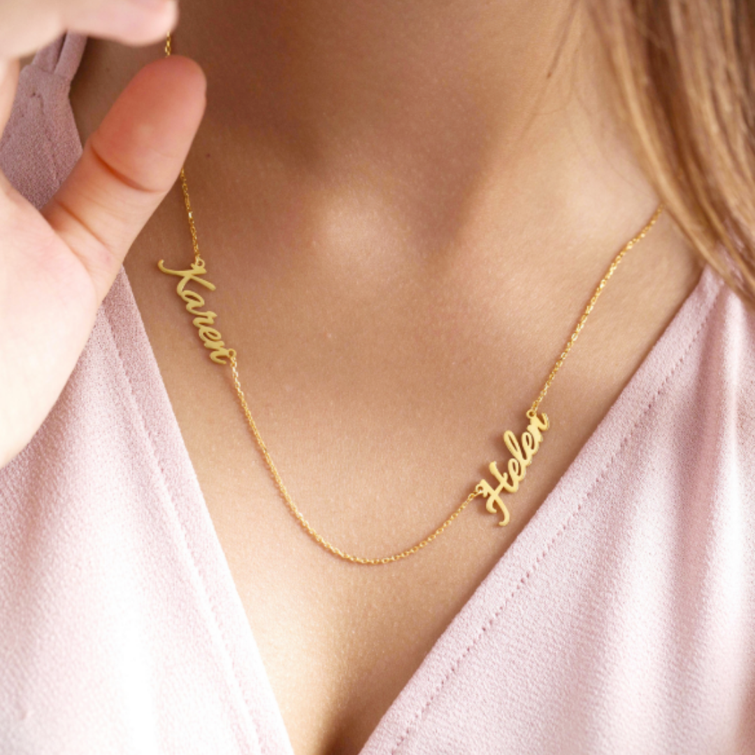 Personalised Necklace Custom 4 Names Necklace Gift For Women