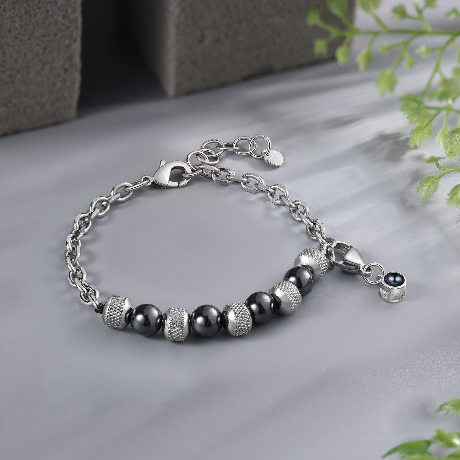 Personalised Projection Bracelet Custom Photo Bracelets Stainless Steel Adjustable Bracelet Creative Gift for Women/Girls-Jessemade AU