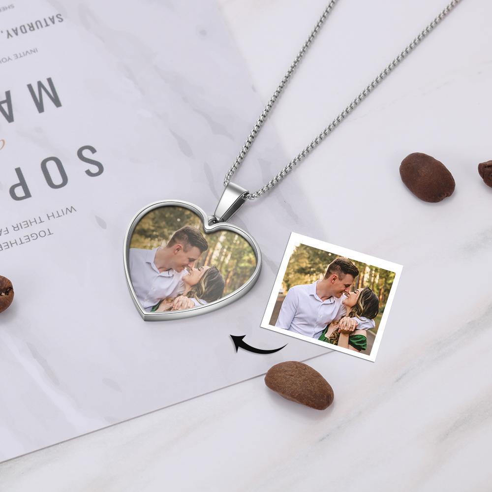 Personalised Heart Necklace Custom Photo Necklace Gifts For Her-Jessemade AU
