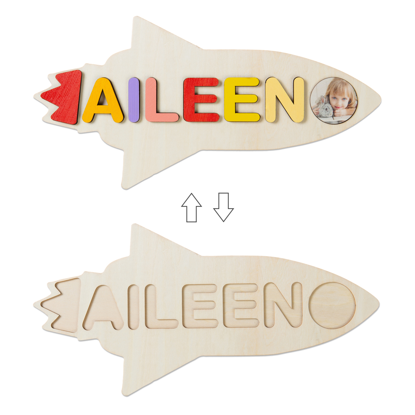 Personalised Kid's Wooden Name Alphabet Puzzle Toy for Toddlers Early Learning Child Toy-Jessemade AU