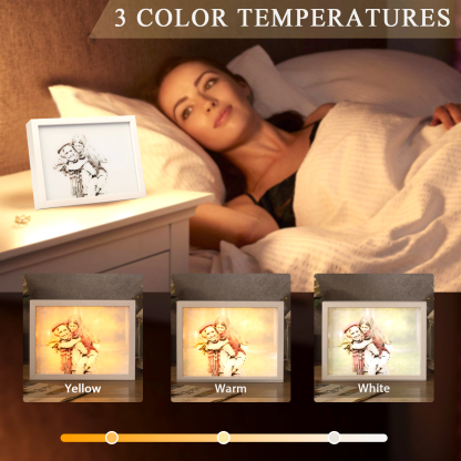 Personalised Photo Frame Night Light Changeable Colour Lamp Home Decor Personalised Gifts for Family Friends-Jessemade AU
