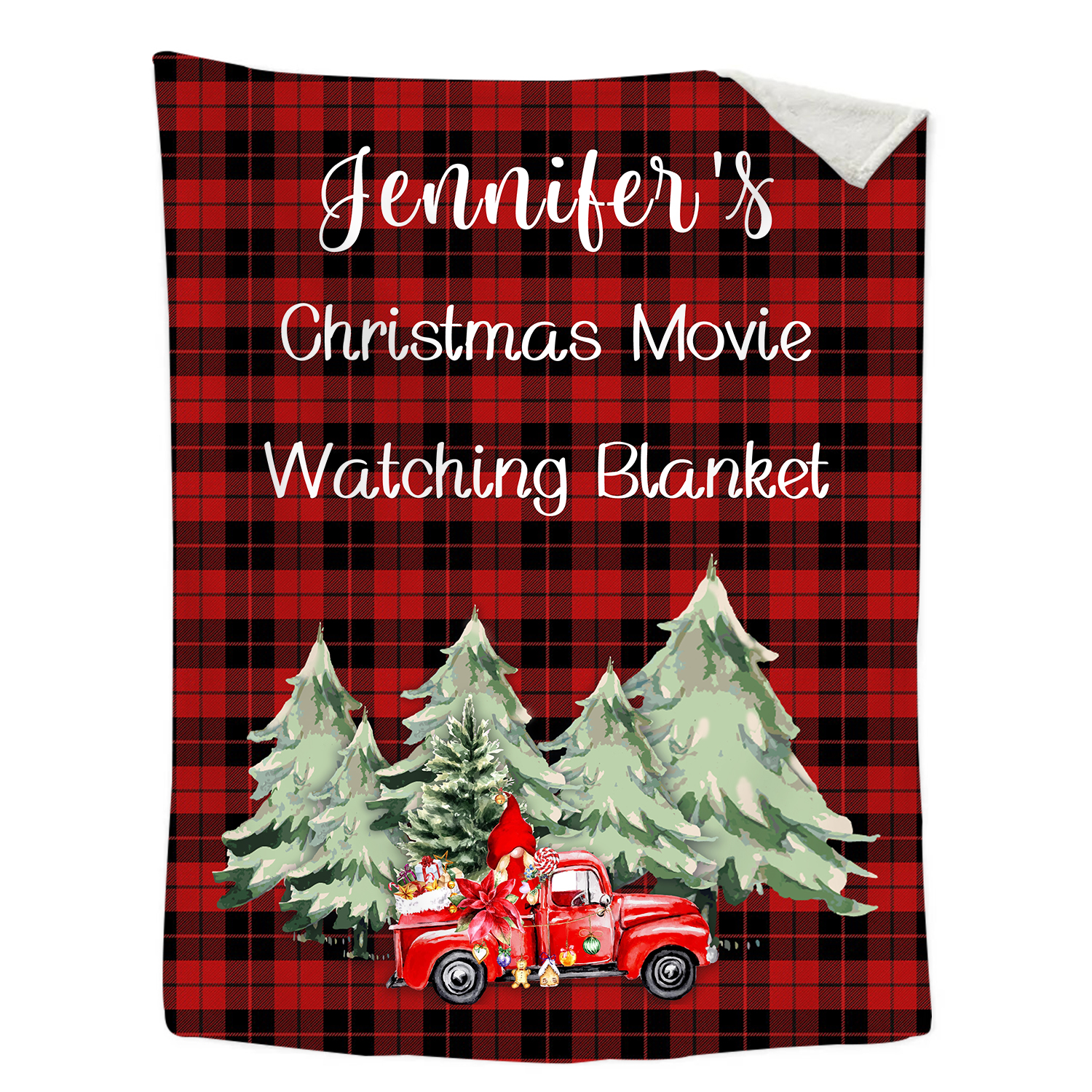Personalised Christmas Movie Blanket Custom Name Blanket Christmas Gift for Family Friends - Christmas Movie Watching Blanket-Jessemade AU
