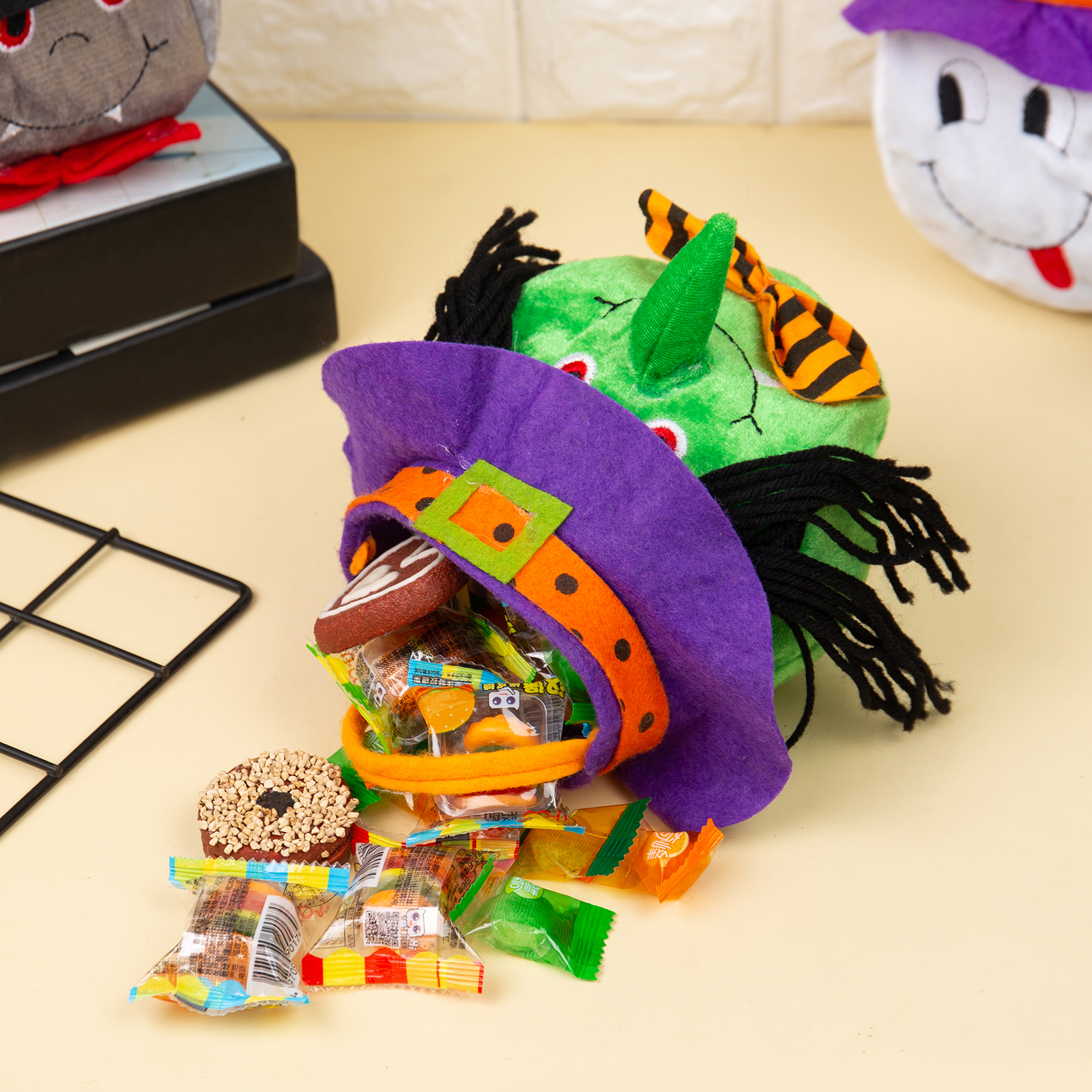 Personalised Halloween Tote Bags with Name Halloween Trick or Treat Candy Bags for Kids-Jessemade AU