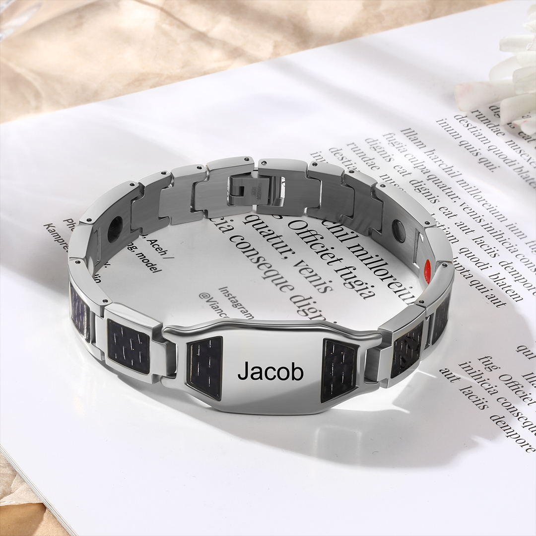 To My Dad Personalised Men Bracelet Custom Name Bracelet for Father-Jessemade AU