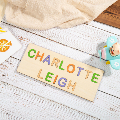 Personalised Kid's Wooden Name Alphabet Puzzle Toy for Toddlers Early Learning Child Toy-Jessemade AU