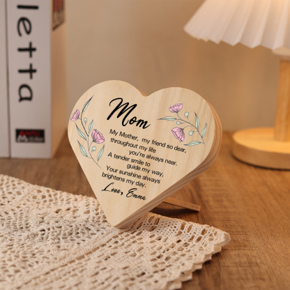 To My Mom Personalised Wooden Heart Keepsake Desktop Ornament "For all the times I forgot to thank you" Mothers Gifts-Jessemade AU
