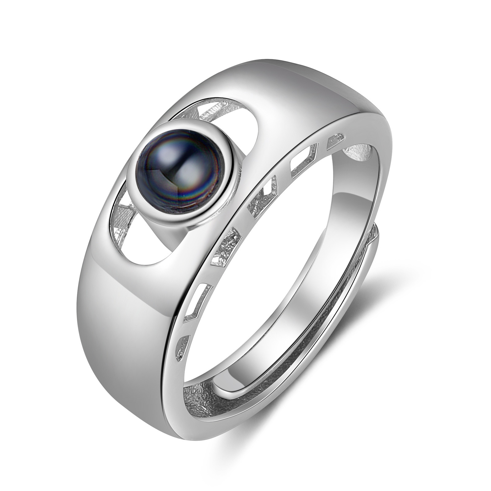 Personalised Photo Projection Ring Open Ring Couples Rings Romantic Gifts For Him/Her-Jessemade AU