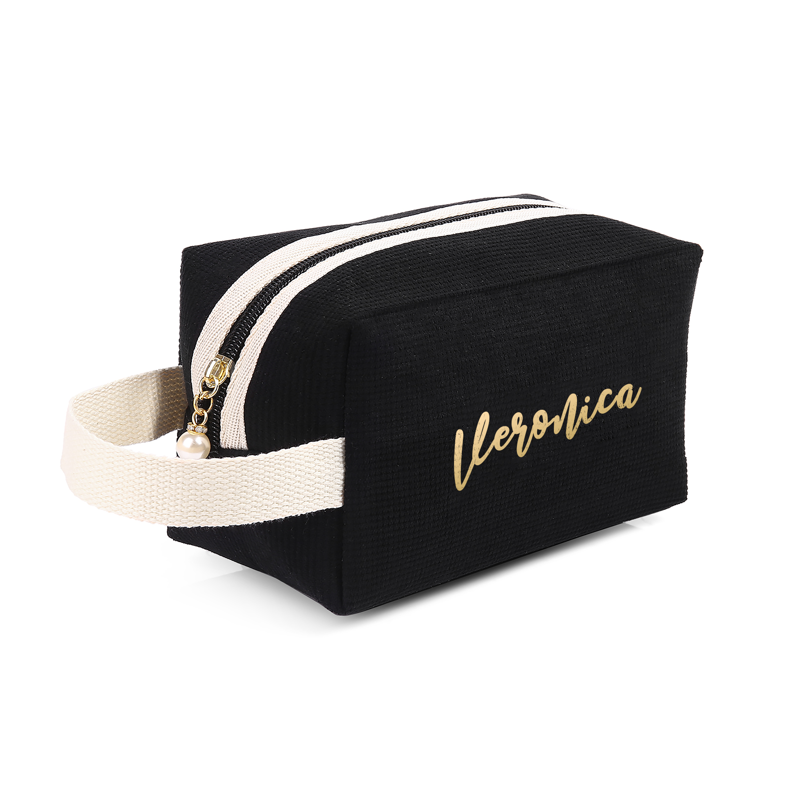 Personalised Name Cosmetic Bag Custom Makeup Bag Zipper Storage Bag Gifts for Ladies Girls-Jessemade AU